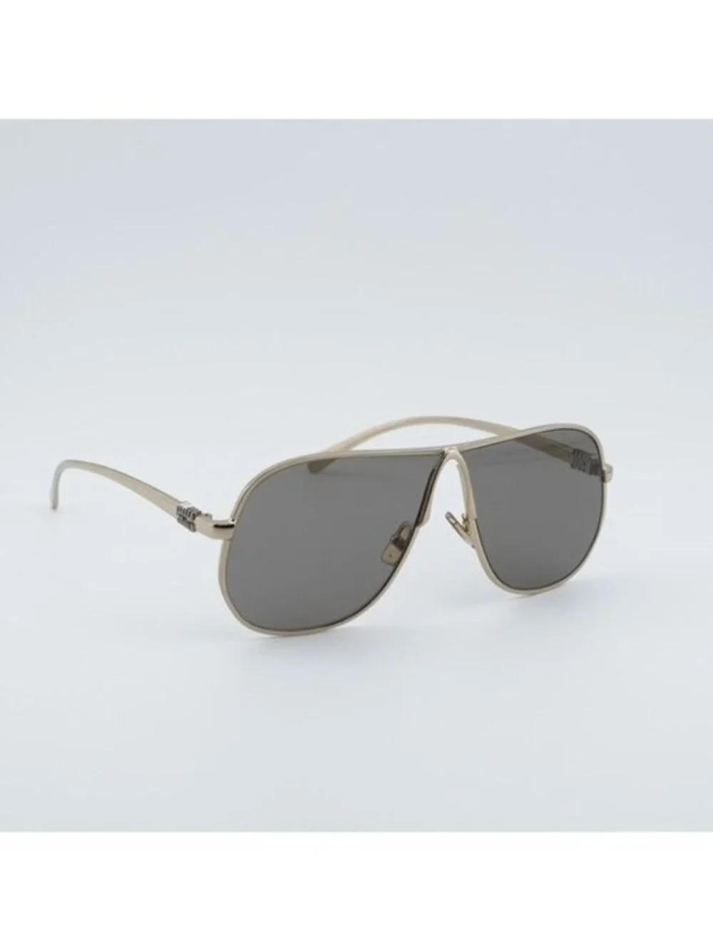 Miu Miu MUA56S ZVN80Q Sunglasses Pale Gold Geometric Frame, Dark Grey Lenses